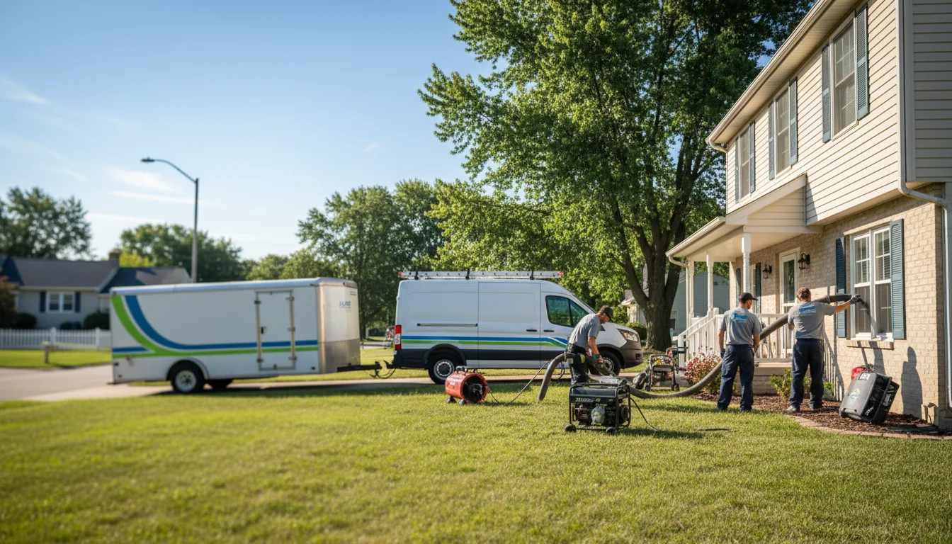 Flooded Basement Restoration And Cleanup With Repair in Mount Auburn, IA near me